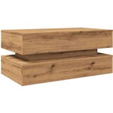 vidaXL Stolić za kavu s LED svjetlima boja hrasta artisan 90x50x40 cm | shoptok.hr
