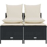  4-dijelni set vrtnih sofa od poliratana s jastucima crni | shoptok.hr
