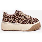Boto Sneakers On Massive Platform Smooth Beige Tirvanis | shoptok.hr