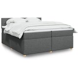  Krevet s oprugama i madracem tamnosivi 200 x 200 cm od tkanine | shoptok.hr
