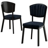Hanah home set trpezarijskih stolica Nape 6 kom, antracit tkanina Babyface, crne metalne noge | Eponuda.com