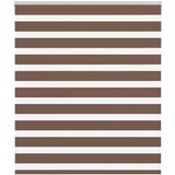 vidaXL Zebra senčilo rjave 135x150 cm tkanina širina 130,9cm poliester | Shoptok.si