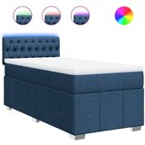 Maison Chic Box spring postelja - Vzmetna postelja z vzmetnico modra 90x190 cm blago SL17398, (21883763) | Shoptok.si