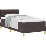  Krevet s opružnom podlogom s madracem tamnosmeđi 100x200 cm tkanina | shoptok.hr