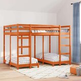  Okvir trojne postelje Voščeno rjava 140 x 200 cm, (5000102400) | Shoptok.si