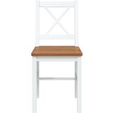 vidaXL 5-dijelni blagovaonski set bijelo smeđi | shoptok.hr
