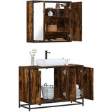 vidaXL 2-dijelni set kupaonskog namještaja dimljena boja hrasta drveni | shoptok.hr