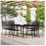  9-dijelni vrtni blagovaonski set crni | shoptok.hr