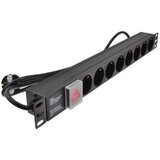 Exeshop Razvodni PDU panel za rack 19 in, sa 8 utičnih mesta, kabl 2m (aluminijum)