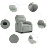 vidaXL Naslanjač s funkcijo vstajanja svetlo siv žamet | Shoptok.si