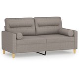  Dvosjed s ukrasnim jastucima smeđesivi 140 cm od tkanine | shoptok.hr
