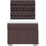  Krevet s oprugama i madracem tamnosmeđi 90 x 200 cm od tkanine | shoptok.hr