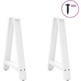  Noge za jedilno mizo v obliki črke A, 2 kosa, bele barve, 60 x (72-73) cm, jeklo, (22123582) | Shoptok.si