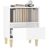  Nočne omarice 2 kosa visok sijaj bele 40x35x50 cm, (20733065) | Shoptok.si