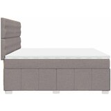  Krevet s oprugama i madracem smeđesivi 200x200 cm od tkanine | shoptok.hr