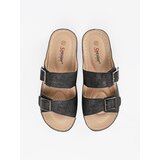 SEASTAR Low-rise wedge sandals with buckles black | ePonuda.com