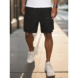 DStreet Spodenki męskie materiałowe bojówki czarne | Shoptok.si
