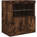 Komoda s LED svjetlima boja dimljenog hrasta 202x37x67 cm | shoptok.hr