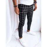 DStreet Black Mens Casual Checkered Trousers | shoptok.hr