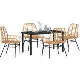 vidaXL 5-dijelni set vrtnih stolova smeđa poli ratan | shoptok.hr