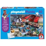 Puzzle - Playmobil - Pirati, 60 delov vključno s figuro Playmobil