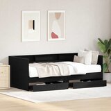  Krevet na dan Crni hrast 75 x 190 cm Konstruirano drvo | shoptok.hr