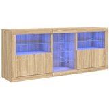  The Living Store Komoda z LED lučkami sonoma hrast 162x37x67 cm - Komoda, (21442487) | Shoptok.si