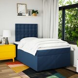  Krevet s oprugama i madracem plavi 120 x 200 cm od tkanine | shoptok.hr