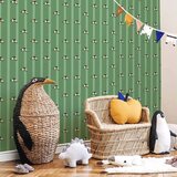  Tapeta - Sports Whistles - Repeating pattern on a striped green background. 50x1000 Standard | shoptok.hr
