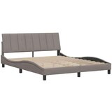  Posteljni okvir brez vzmetnice taupe 160x200 cm blago | Shoptok.si