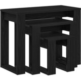  Set stolića 3 pcs Crni hrast Konstruirano drvo | Eponuda.com