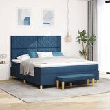 vidaXL vzmetnica z vzmetnico in klopjo modra 180x200 cm tkanina, (22083400) | Shoptok.si