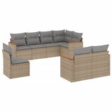  8-dijelni set vrtnih sofa od poliratana s jastucima bež 62 x 62 x 69 cm | Shoptok.si