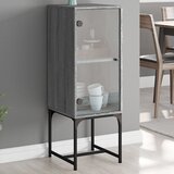 vidaXL Bočni ormarić sa staklenim vratima boja hrasta 35 x 37 x 100 cm | shoptok.hr