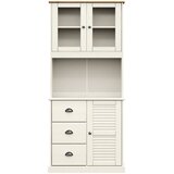  Visoka komoda VIGO bijela 78 x 40 x 175 cm od masivne borovine | Eponuda.com