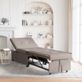 vidaXL 3-v-1 kavč za spanje s potegljivim dizajnom v taupe tkanini | Shoptok.si