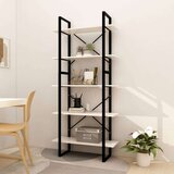vidaXL 5-nadstropna knjižna omara bela 80x30x175 cm borovina | Shoptok.si