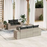  6-dijelni set vrtnih sofa od poliratana s jastucima svjetlosivi | shoptok.hr