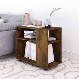  Bočni stolić dimljeni hrast 70 x 35 x 55 cm konstruirano drvo | shoptok.hr