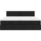  Otomanski okvir kreveta s madracima crni 200x200cm od tkanine | shoptok.hr
