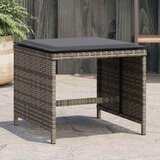  Vrtni taburei s jastucima 4 kom sivi 41x41x36 cm od poliratana | shoptok.hr