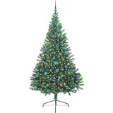vidaXL Umjetno predsvijetljeno božićno drvce Zelena 240 cm PVC | shoptok.hr