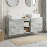  Set ormarića za kupaonicu 3 kom. Betonska siva 136 x 35 x 80 cm Cijene