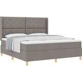 vidaXL Box Spring postelja z vzmetnico Taupe 180x200 cm Tkanina, (22050115) | Shoptok.si