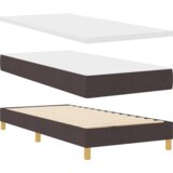  Postelja z vzmetnico Temno rjava 200 x 80 cm Poliester, (5000127193) | Shoptok.si