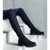 Gemre Black long flat-soled boots Tromi | Shoptok.si
