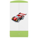 HAPPYKIDS Garderobni ormar Dreamy trkaći auto Zelena | shoptok.hr