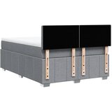  Krevet box spring s madracem svjetlosiva 160x200 cm tkanina Slike