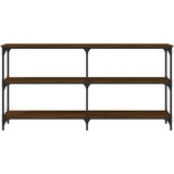 Konzolni stol boja smeđeg hrasta 150x29x75 cm konstruirano drvo | shoptok.hr