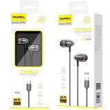 Pavareal slušalice PA-M08C sa mikrofonom type c crne | ePonuda.com